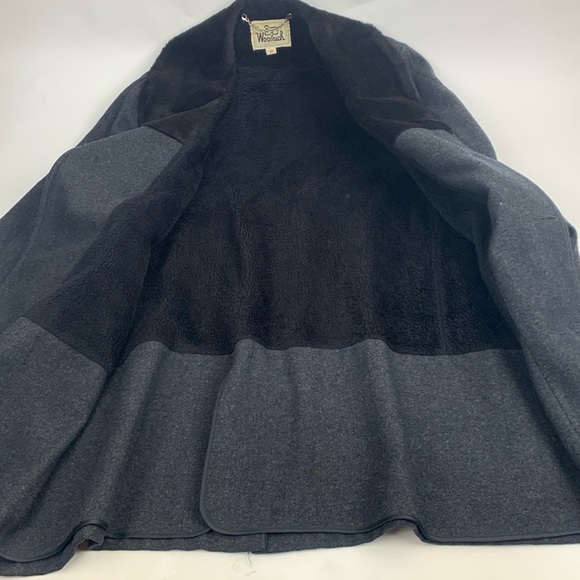 Vintage Woolrich Long Wool Winter Pea Coat Dark gray Size Men’s 42 Button up - Picture 5 of 15